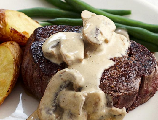 CREAMY MUSHROOM SAUCE FOR STEAKS