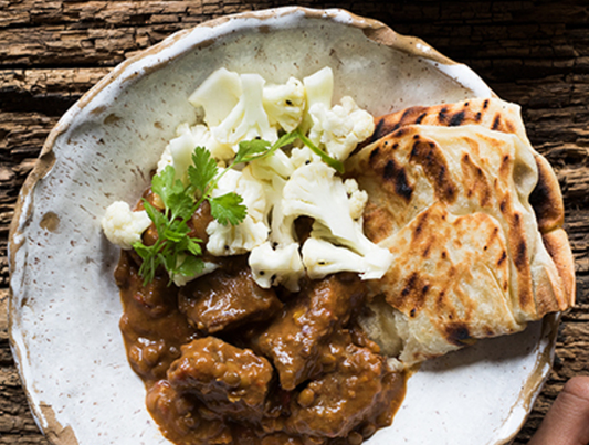 SPICED BEEF WITH PICKLED CAULIFLOWER