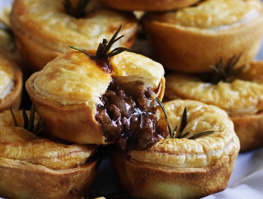 RED WINE AND ROSEMARY MINI BEEF PIES