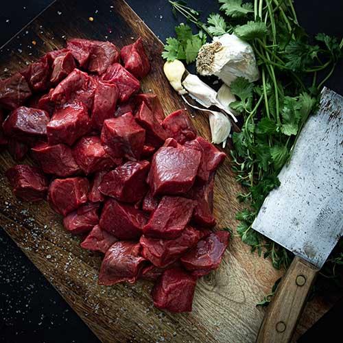 PREMIUM DICED BEEF 1KG PACK