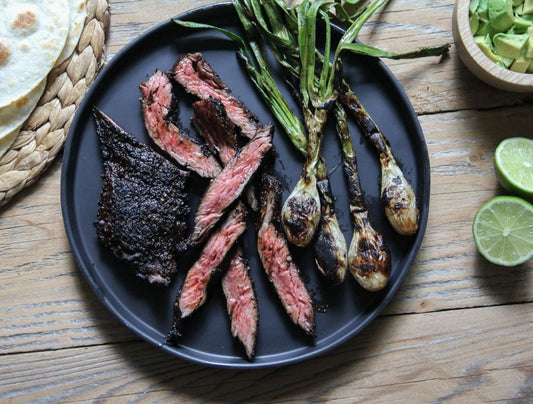 COCOA-RUBBED MOLE NEGRO SKIRT STEAK